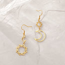 Boucle D'oreille pendante Soleil et Lune