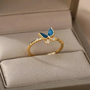 Bague Papillon Acier Inoxydable - bague