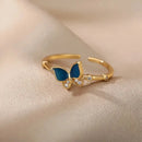 Bague Papillon Acier Inoxydable - bague
