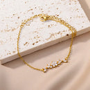 Bracelet Fleur Doré - 19cm - bracelet