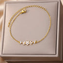 Bracelet Fleur Doré - 19cm - bracelet