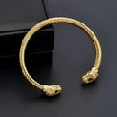 Bracelet Motif Tête Panthère - Doré / 60mm (Ajustable) - bracelet