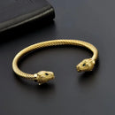 Bracelet Motif Tête Panthère - Doré / 60mm (Ajustable) - bracelet