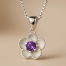 Collier Fleur Pierre Violette - colliers