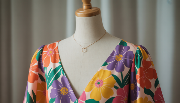 comment assortir robe à fleurs et collier