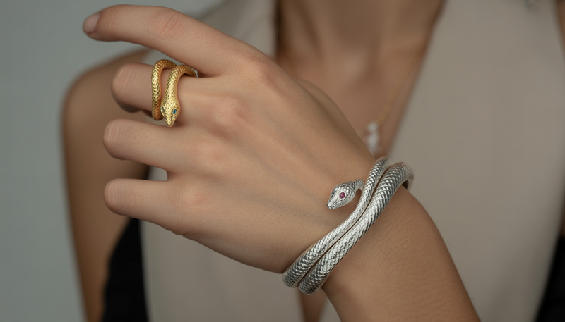 quelle bague portée avec un bracelet serpent