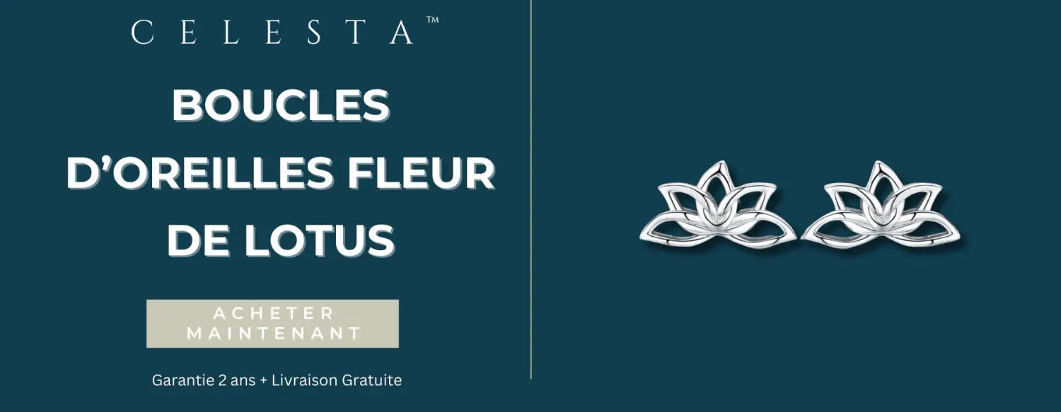 boucles d'oreilles fleur de lotus