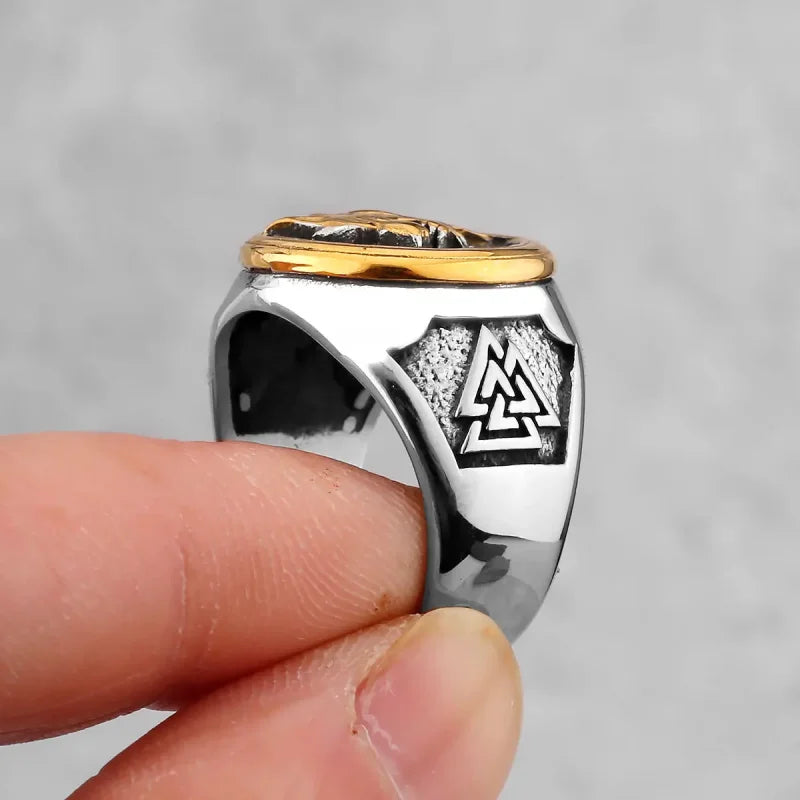 Bague acier Tete de Loup bague