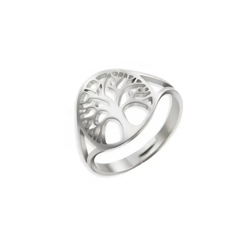 Bague Arbre de Vie Acier Inoxydable - Ajustable - bague