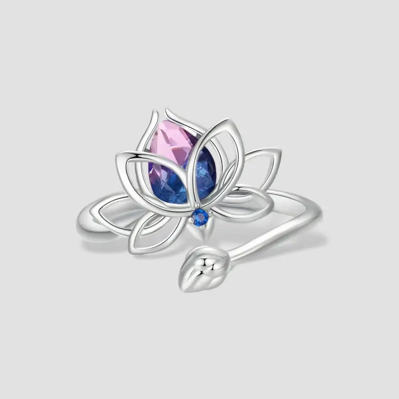 Bague Argent Fleur de Lotus - bague