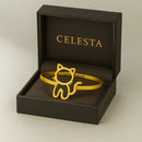 Bague Chat Doré - redimensionnable - bague