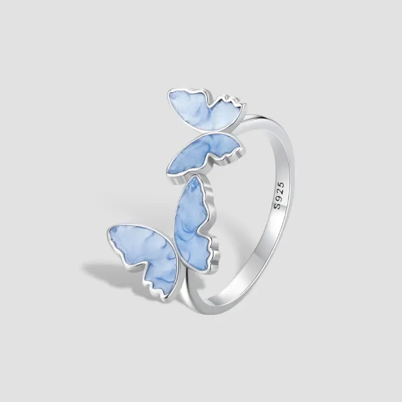 Bague Couple Papillon - Ajustable - bague