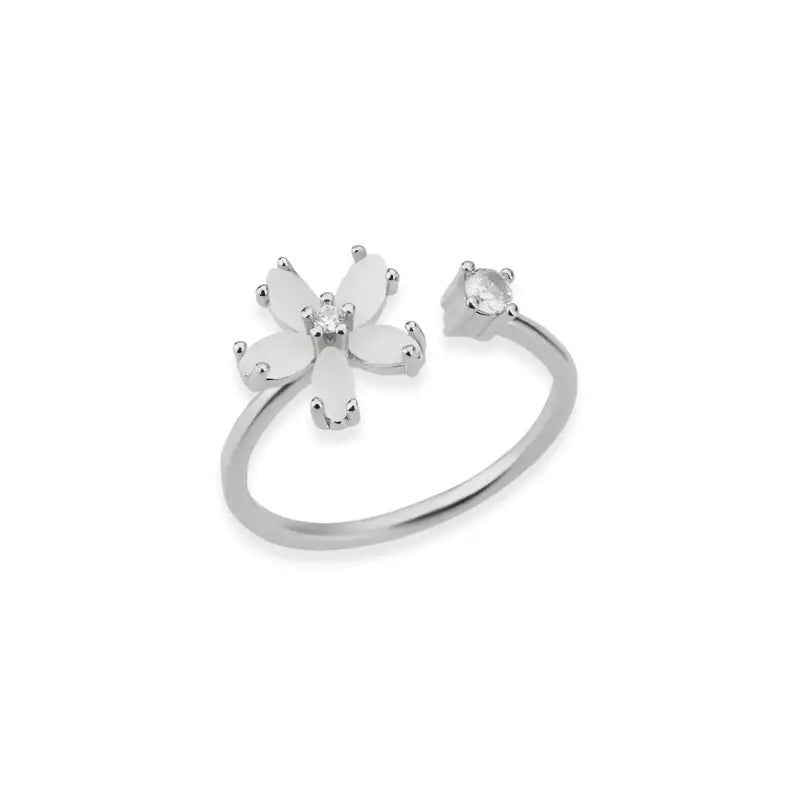 Bague Fleur Acier Inoxydable - bague