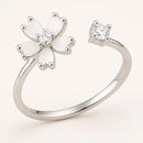 Bague Fleur Acier Inoxydable - bague