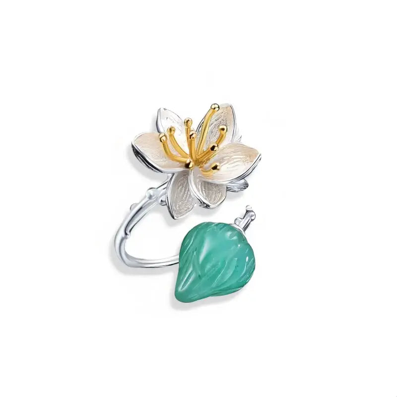 Bague Fleur de Lotus Argent - redimensoinnable - bague