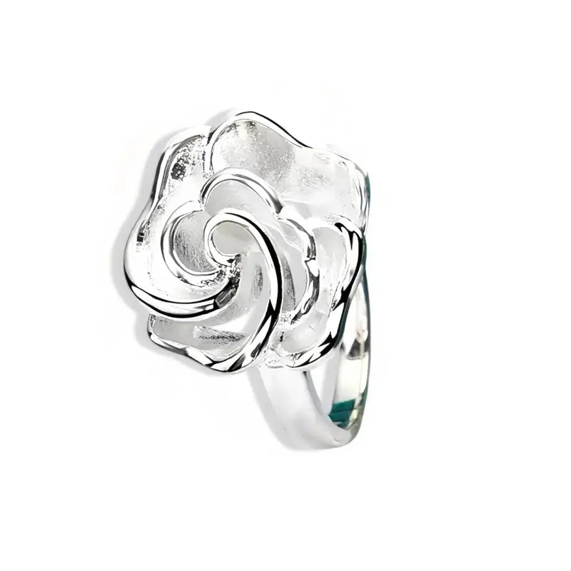 Bague Fleur Rose Argent - bague