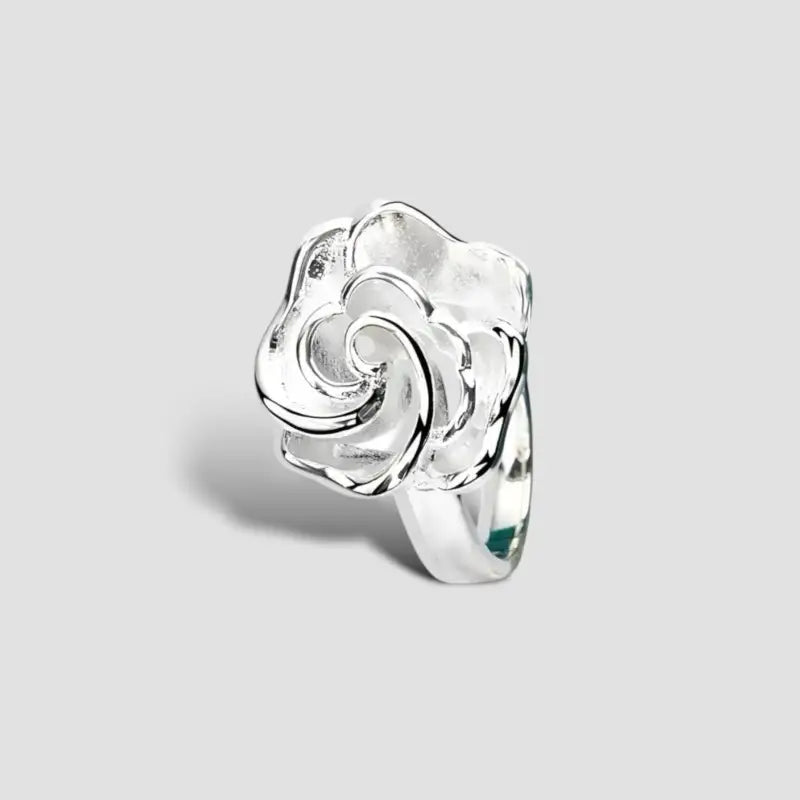 Bague Fleur Rose Argent - bague