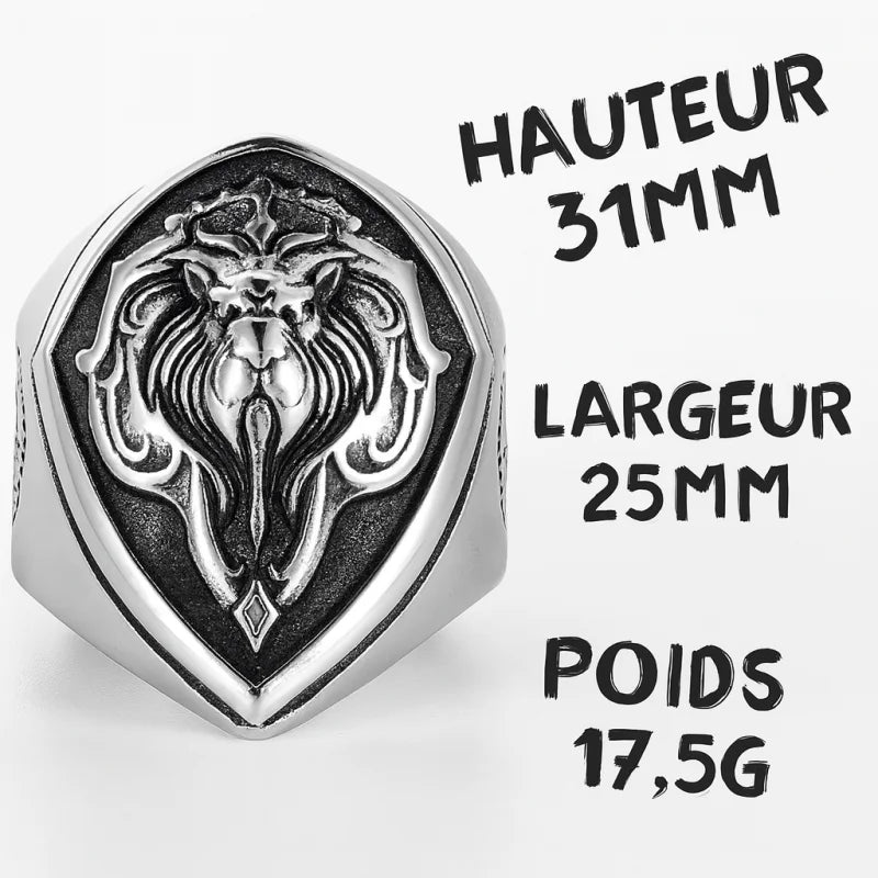 Bague Homme Tête de Lion bague