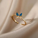 Bague Papillon Acier Inoxydable - bague