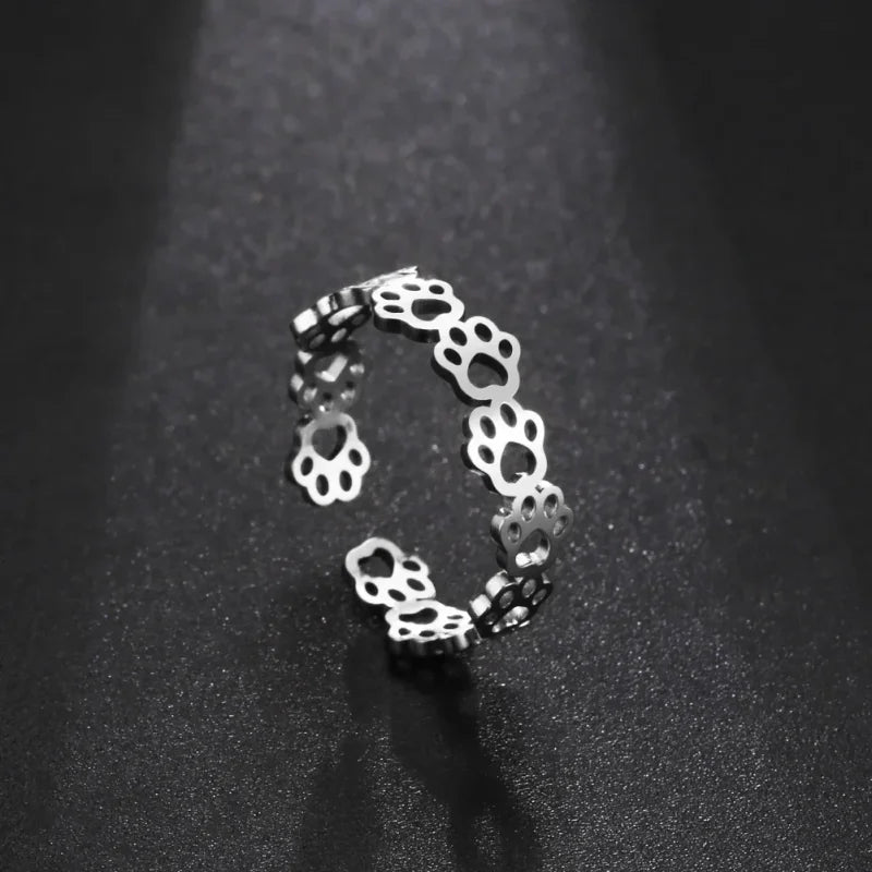 Bague Patte de Chat - ajustable - bague