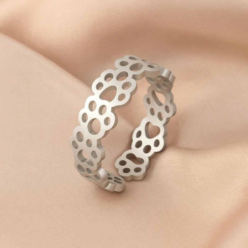 Bague Patte de Chat - ajustable - bague