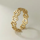 Bague Patte de Chat Doré - Ajustable - bague