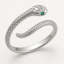 Bague Serpent Argent - Ajustable - bague
