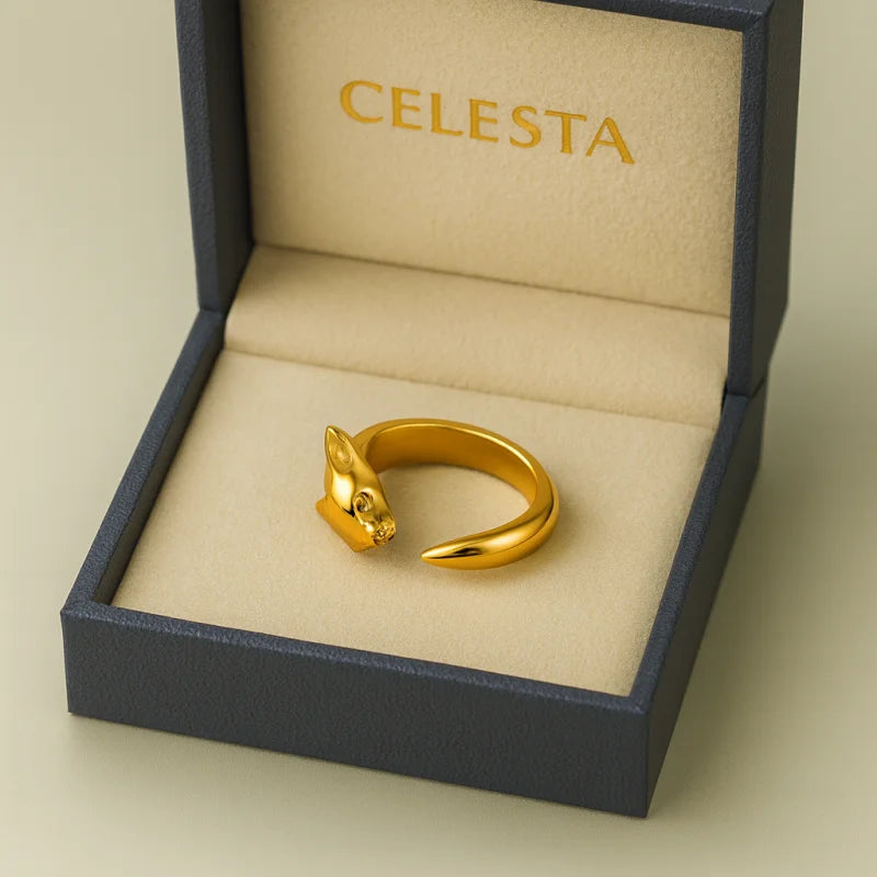 Bague Tête de Panthère Anneau - bague