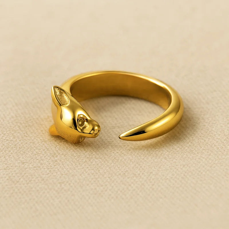 Bague Tête de Panthère Anneau - 57-58mm - bague