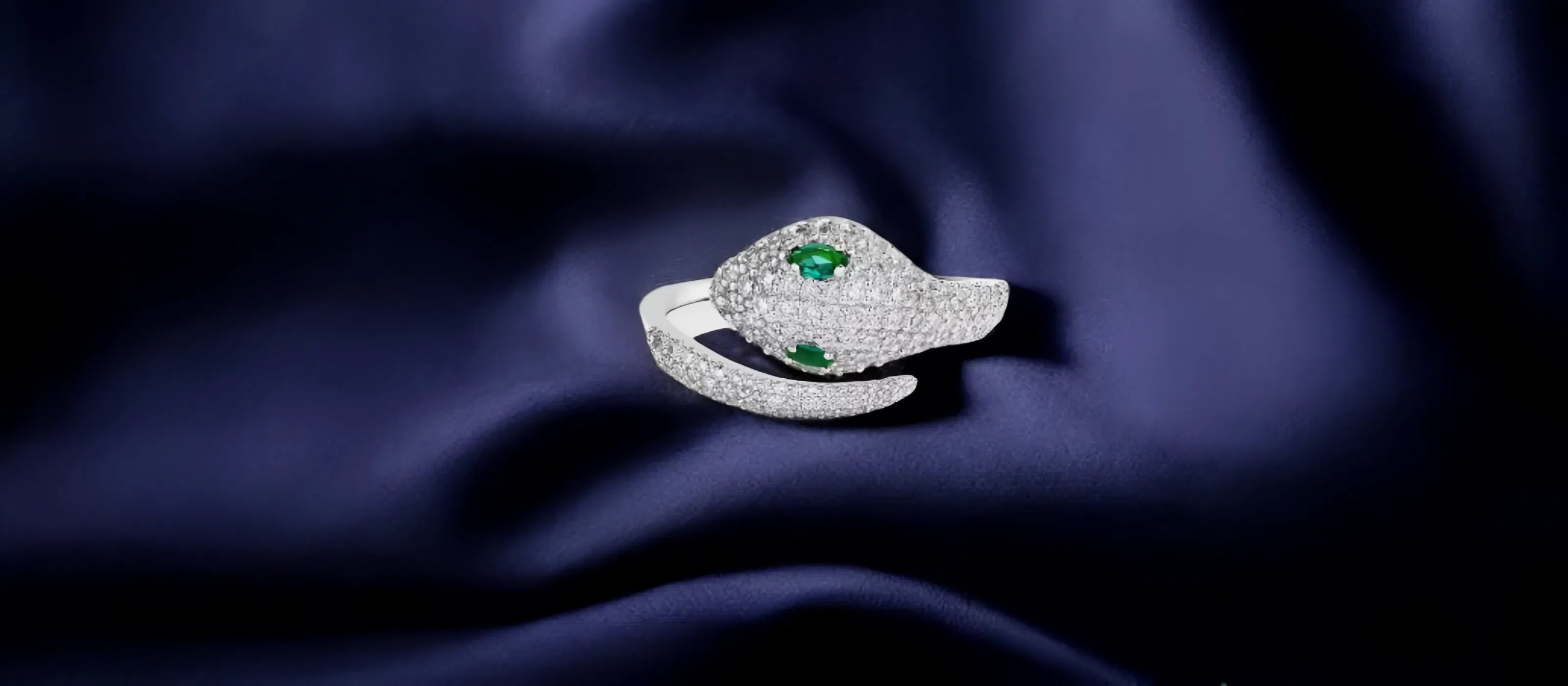 bague serpent argent
