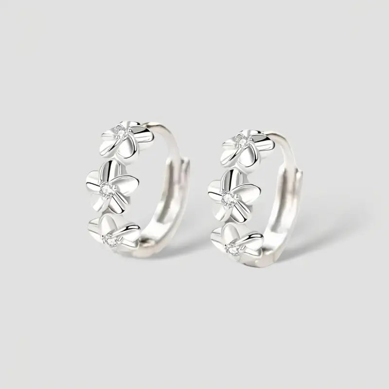Boucle D’oreille Argent Fleur - boucle d’oreille