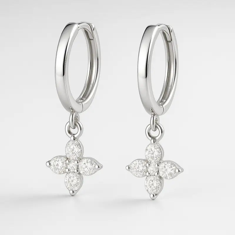 Boucle D’oreille avec Fleur - boucle d’oreille
