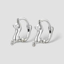 Boucle D’oreille Chat Argent - boucle d’oreille