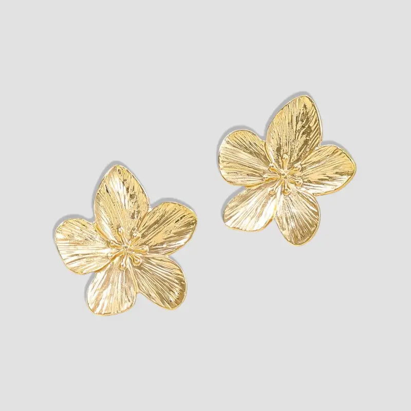 Boucle D’oreille Doré Fleur - boucle d’oreille