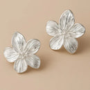 Boucle D’oreille Fleur Argentée - boucle d’oreille