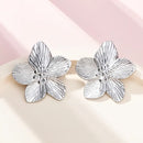 Boucle D’oreille Fleur Argentée - boucle d’oreille