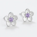 Boucle D’oreille Fleurs Amethyste - boucle d’oreille