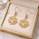 Boucle D’oreille Lotus Pendante - boucle d’oreille