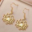 Boucle D’oreille Lotus Pendante - boucle d’oreille