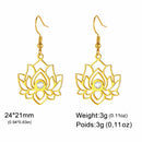 Boucle D’oreille Lotus Pendante - boucle d’oreille