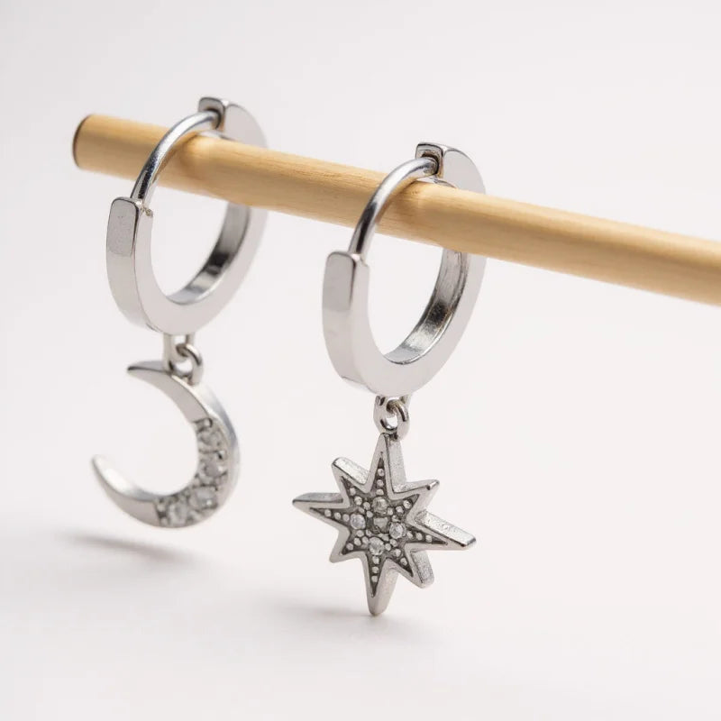 Boucle d’oreille Lune Soleil boucle d’oreille