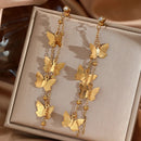 Boucle D’oreille Pendante Papillon Doré - boucle d’oreille