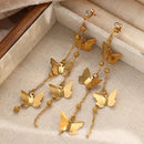 Boucle D’oreille Pendante Papillon Doré - boucle d’oreille