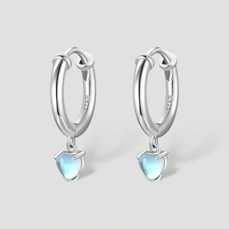 Boucle D’oreille Pierre de Lune Argent - boucle d’oreille