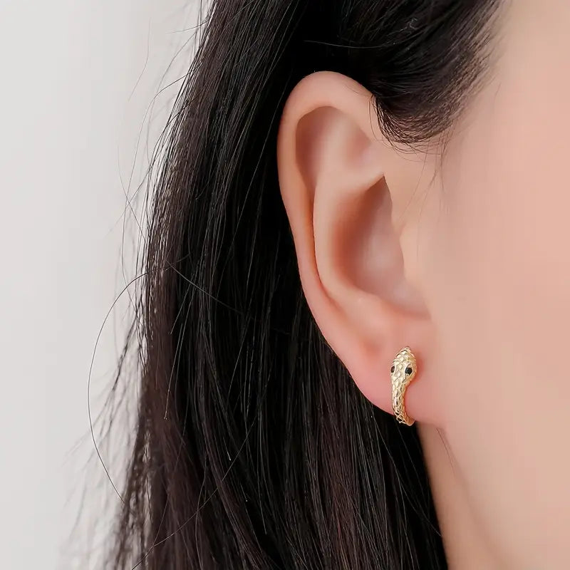 Boucle D’oreille Serpent Anneau - boucle d’oreille