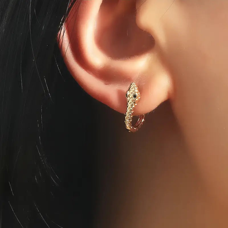 Boucle D’oreille Serpent Anneau - boucle d’oreille