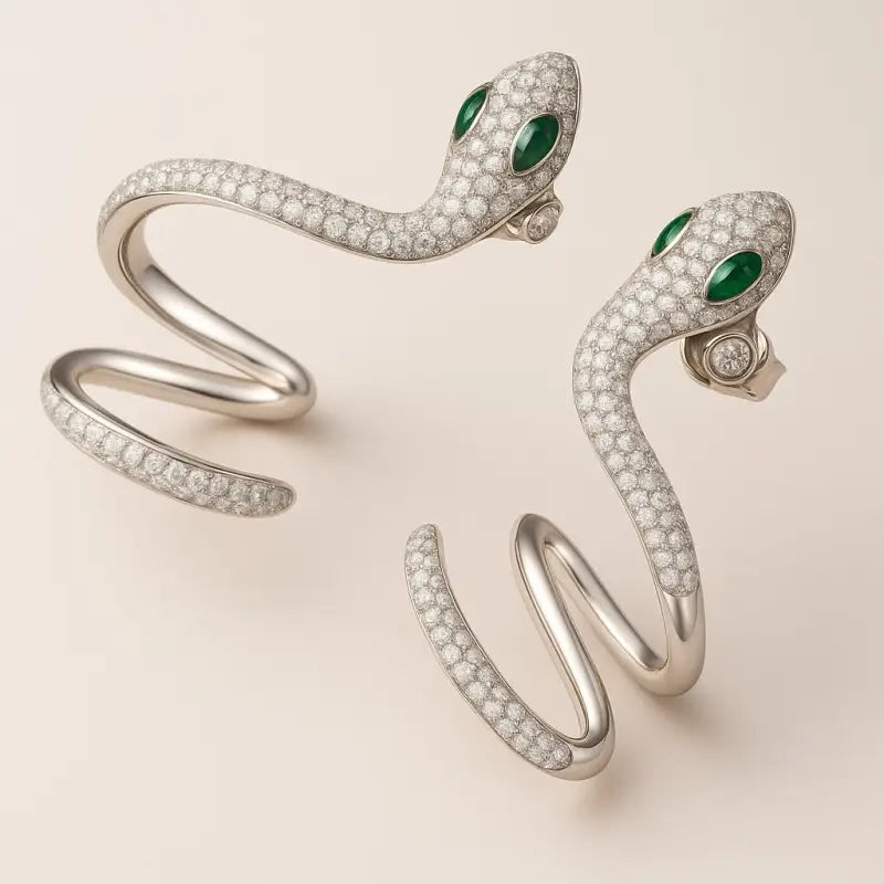 Boucle D’oreille Serpent Argent - boucle d’oreille
