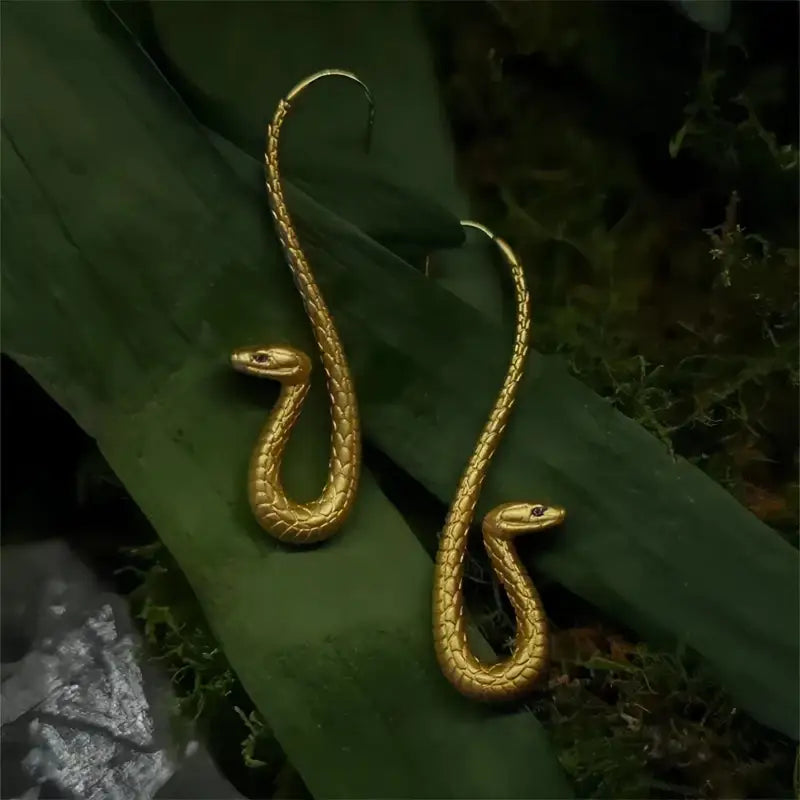 Boucle D’oreille Serpent Pendante - bague