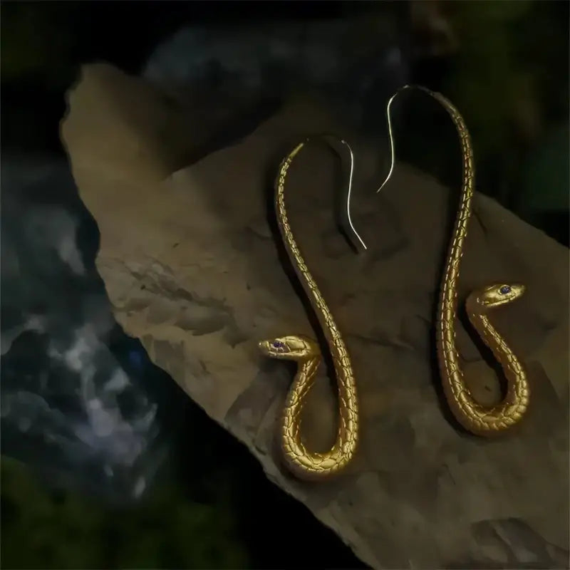 Boucle D’oreille Serpent Pendante - bague