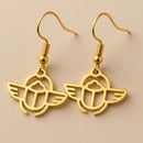 Boucles D’oreille Scarabée Egypte Doré - boucle d’oreille